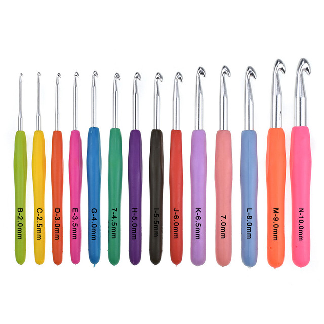 38Pcs Rubber Handle Crochet Hook Set 2.0-10mm Crochet Knitting Needles DIY  Yarn Weave Tools Sewing Accessories Kit - AliExpress